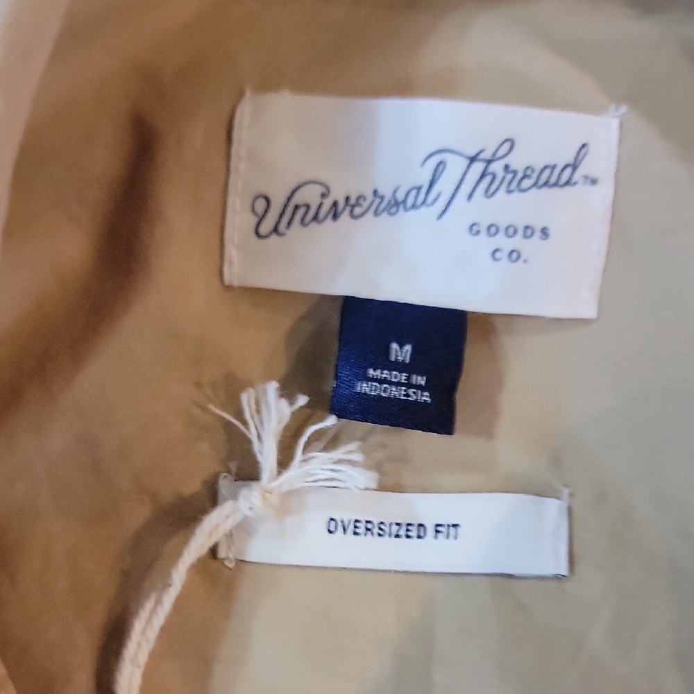 Universal Thread Beige Button Down Shirt - Picture 2 of 4